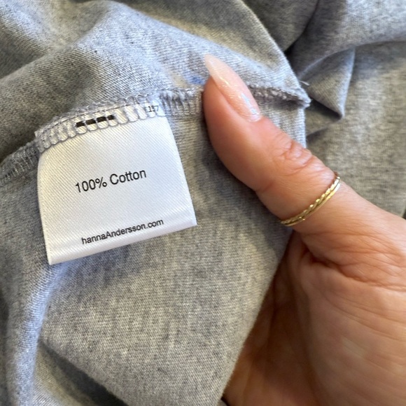 Girls Hanna Andersson Short Sleeve Gray Casual Kids Dress - Picture 4 of 4